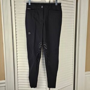 EGO7 Womens Black Full Seat Breeches IT 40 EU 36 XXS Equestrian Riding Jumping